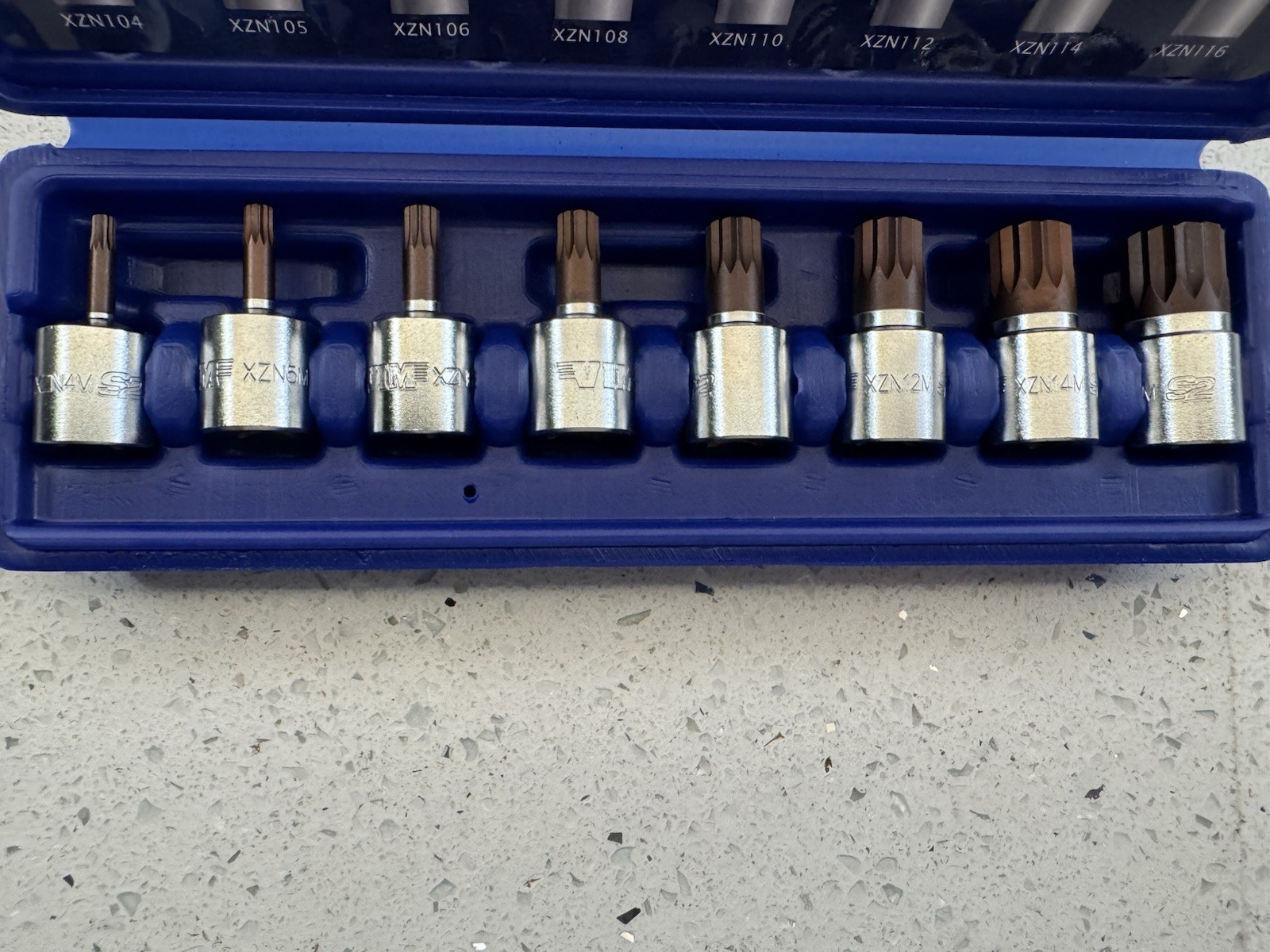 VIM Tools XZN100 8-Piece Triple Square (XZN) Driver Set – 3/8″ Drive 4M-16M
