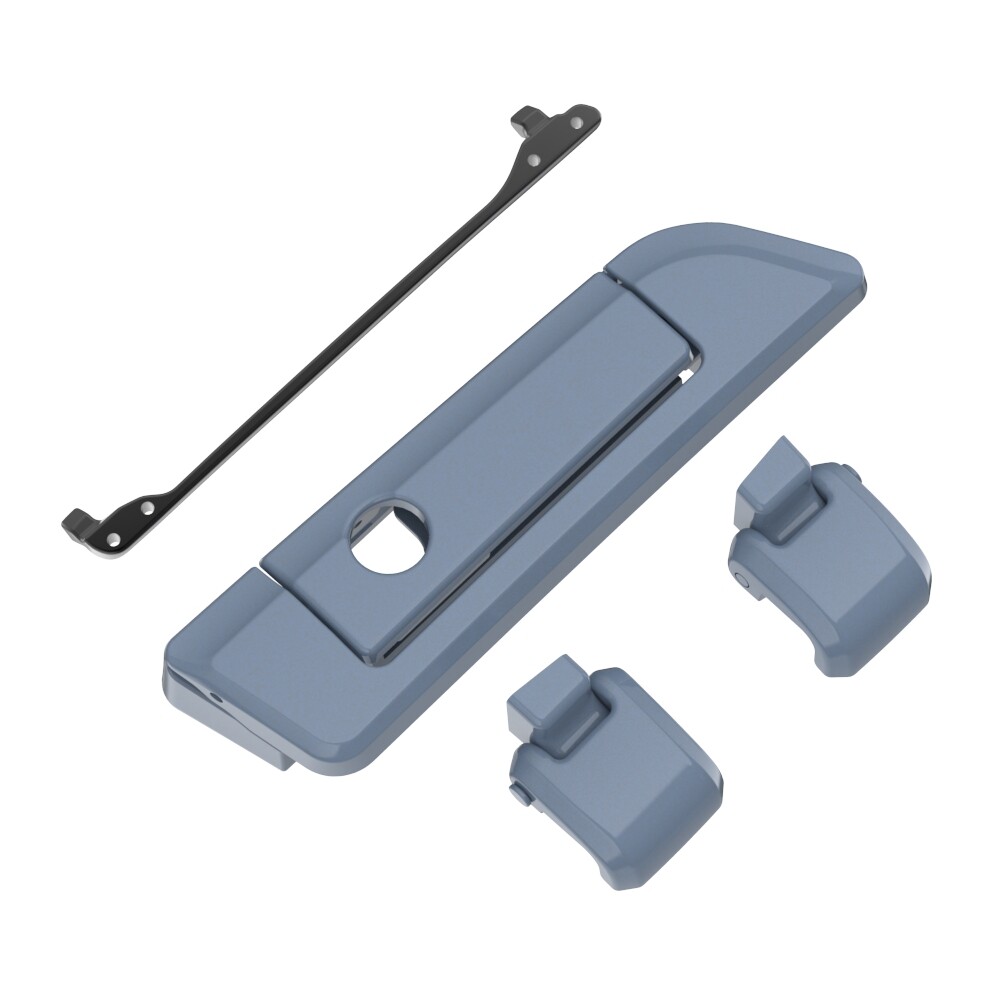 Advanblack GUNSHIP GRAY Hinges Latch For Harley Razor Chopped King Tour Pack