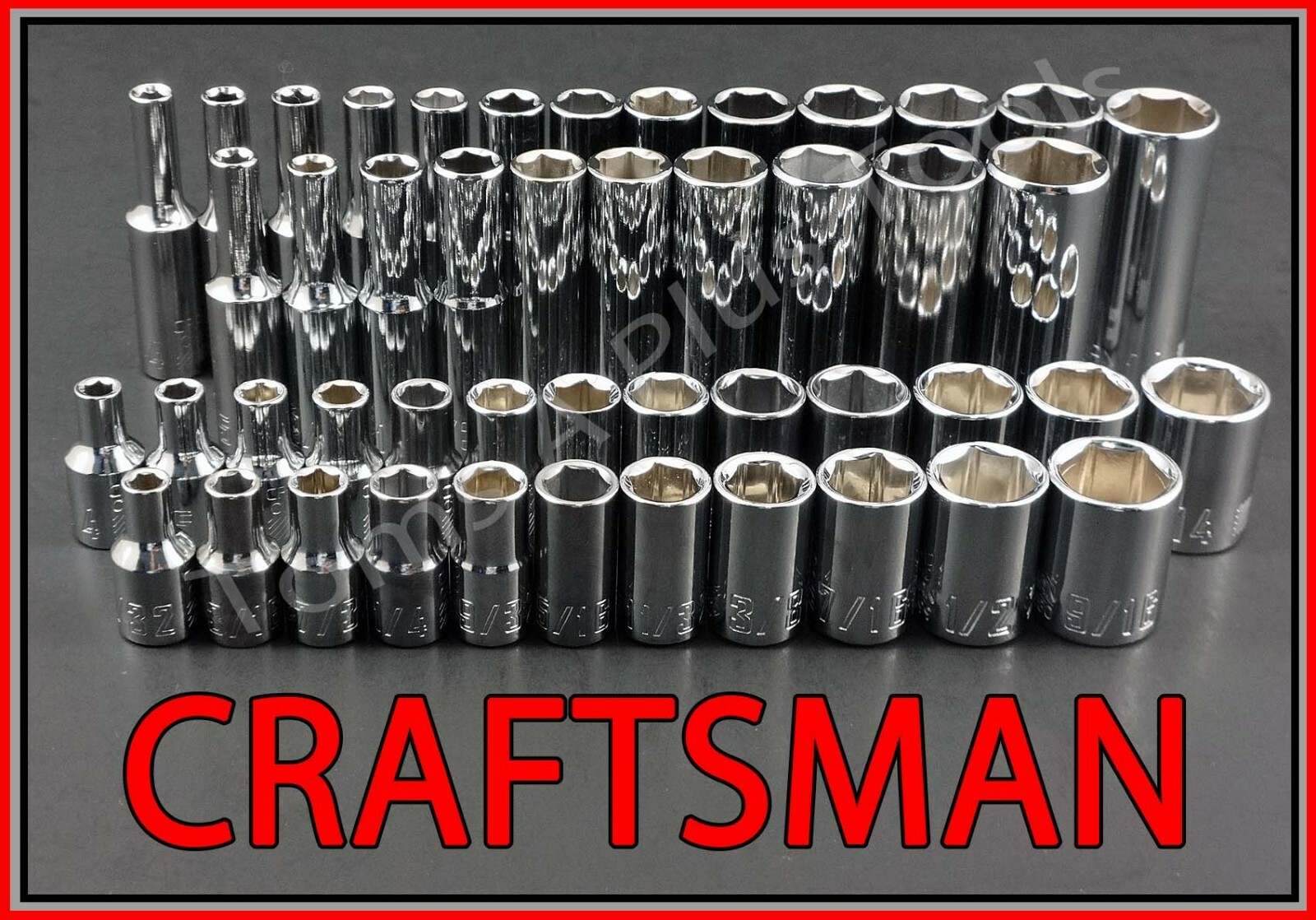 CRAFTSMAN 47pc Short & Deep 1/4 SAE METRIC MM 6pt ratchet wrench socket set
