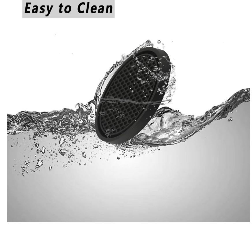 4Pc Silicone Car Cup Holder Coasters Non Slip Universal Black