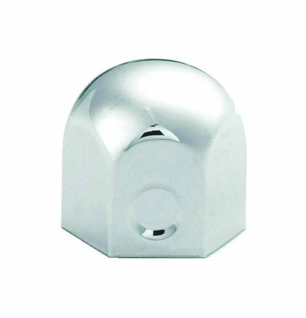 Chrome Round Top Lug Push-On Nut Cover 1-1/2″X1-1/2″ ABS Plastic 10 Pack