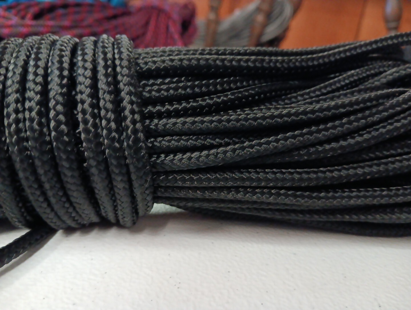 3/16 x 200 ft. Double Braid Polyester .Rope. Black.