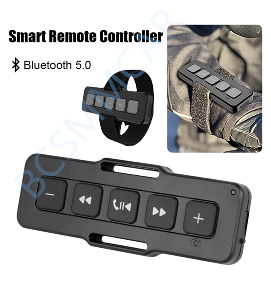 Wireless Bluetooth 5.0 Media Button Remote Controller For Car Motorcycle Outdoor