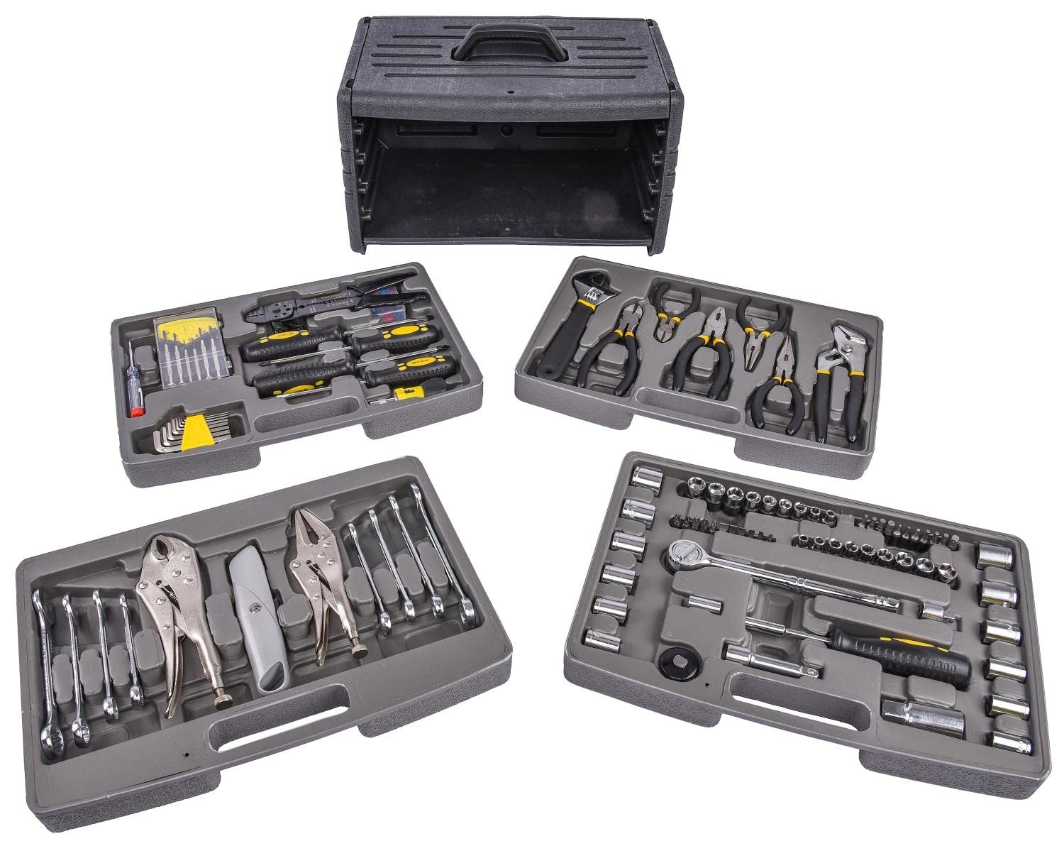 JEGS 80428 99-Piece Tool Set with 4-Drawer Carry Case