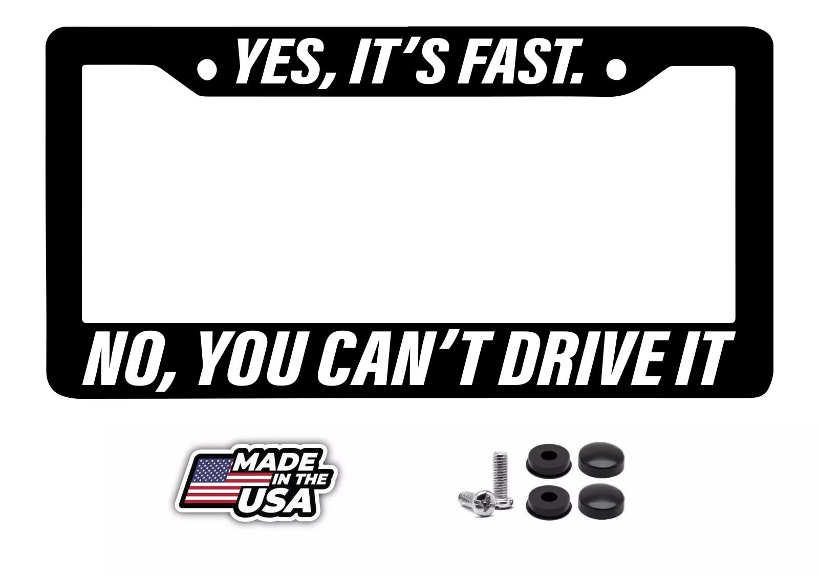 YES ITS FAST RACING DRIFT JDM EURO RAPIDO DRIFT BOOST License Plate Frame NEW