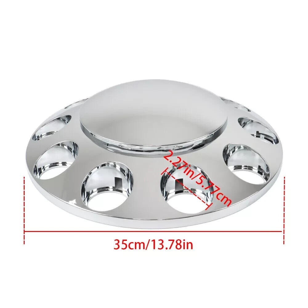 Wheel Axle Hub Cover Kit Semi Truck Wheel Front 33mm Nut Covers Set of 2