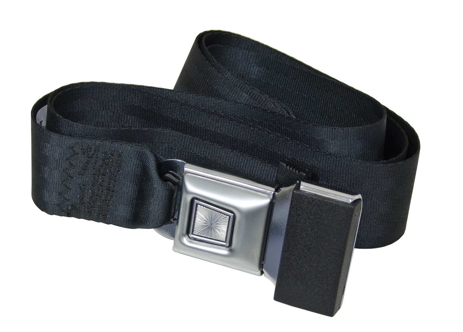 Empi 72 Inch Black Push Button Seat Belt with Mounting Hardware – 3844