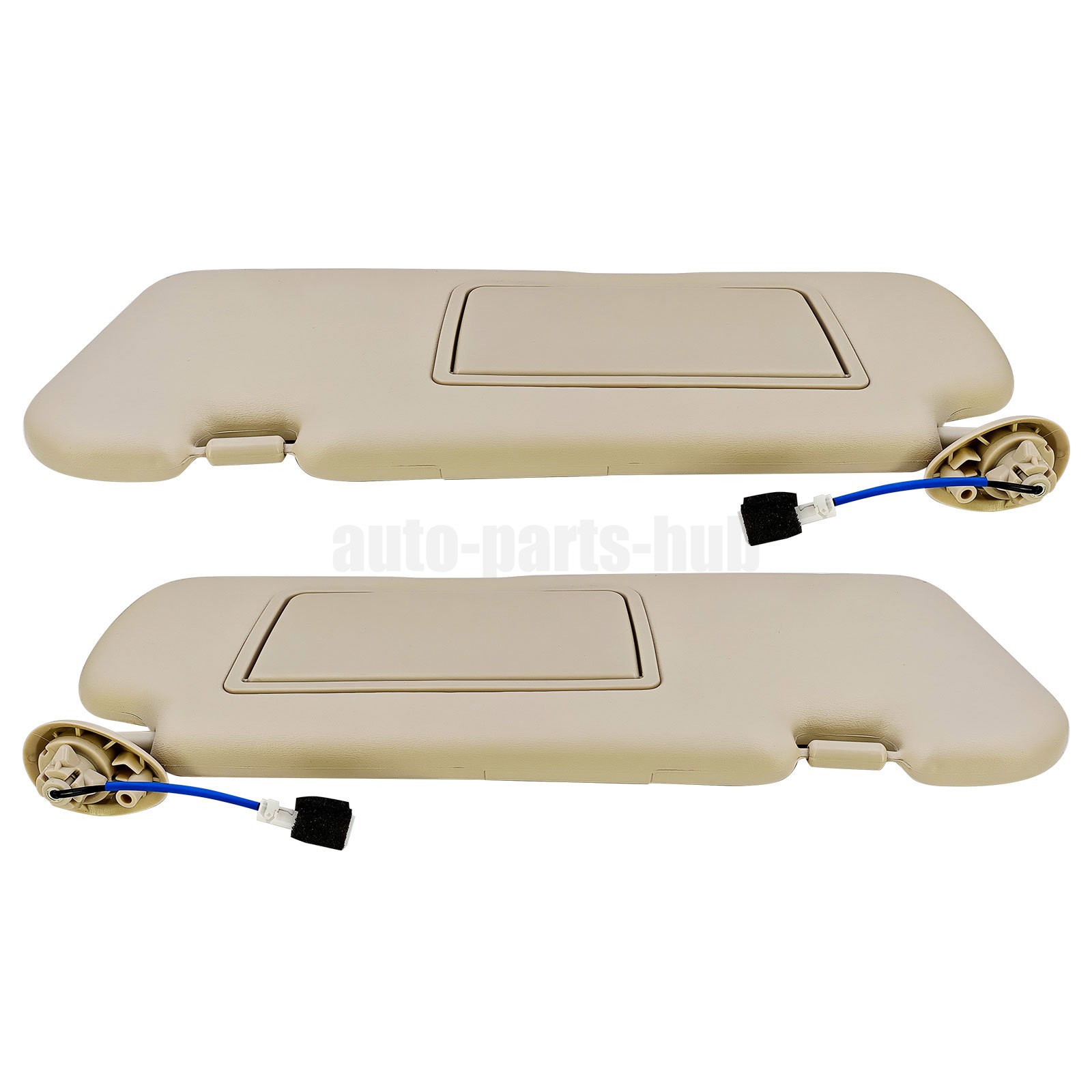 1 PAIR Left & Right Beige Sun Visor For Honda CR-V 2012-2016 W/ Light & Mirror