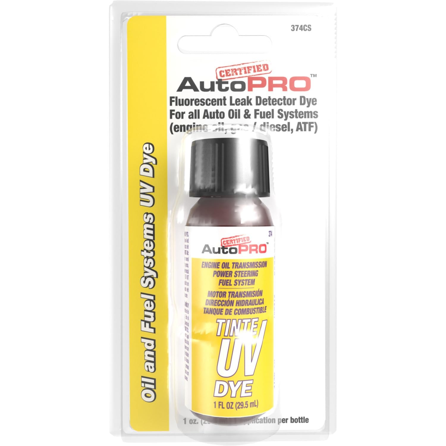 InterDynamics Certified Auto Pro Oil and Fuel System UV Dye Leak Universal