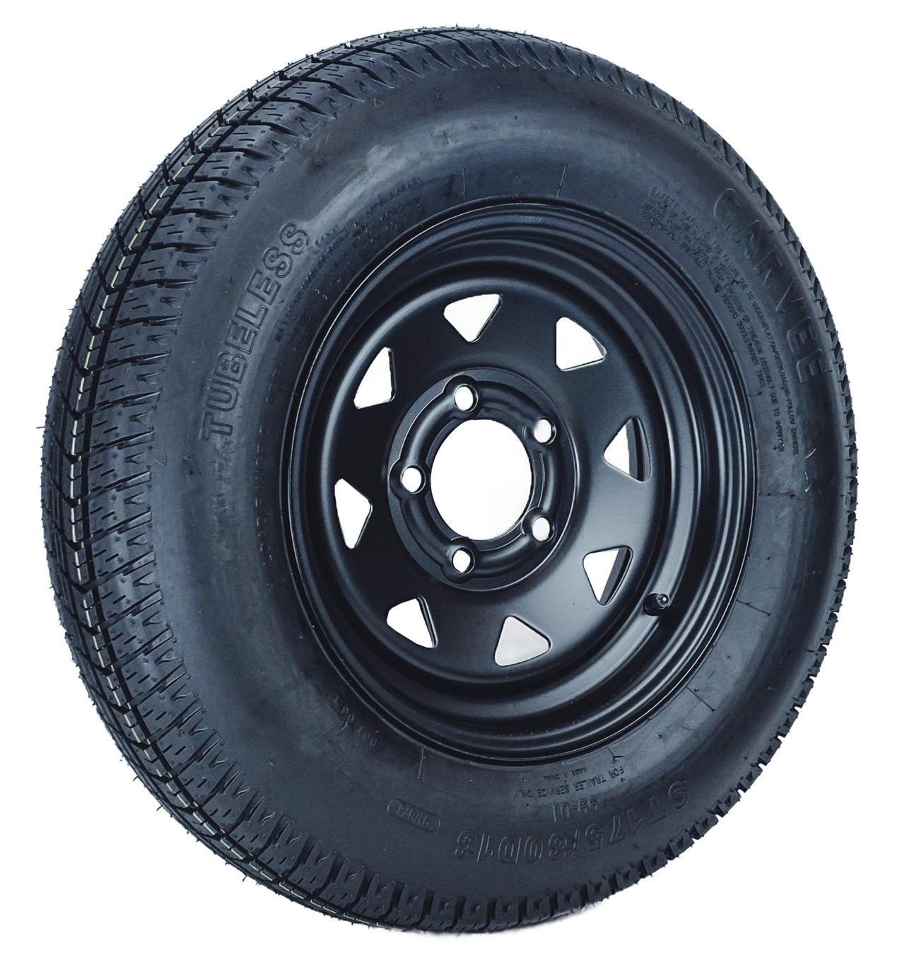 2-Pack Trailer Tire On 13″ Rim ST175/80D13 5 Lug on 4.5 in Load Range C 6PR