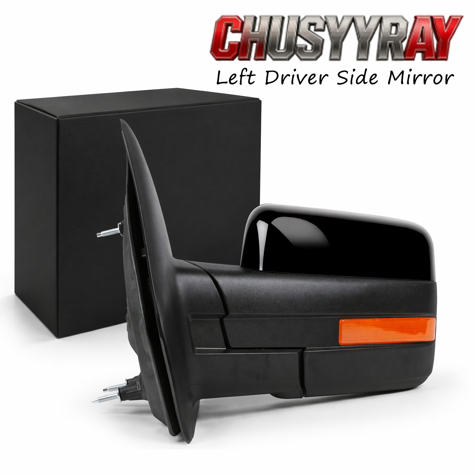 CHUSYYRAY Left Power Mirror w/ Manual Fold Signal Light for Ford F150 2007-2014