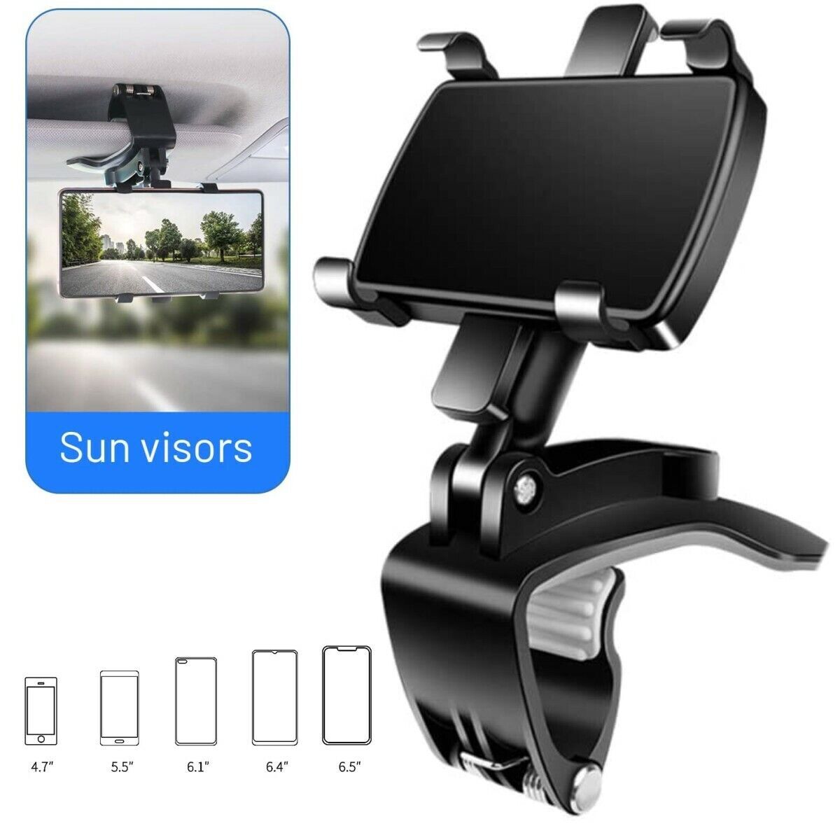 360° Mount Holder Car Dashboard Sun Visor Mirror Stand For Cell Phone iPhone GPS
