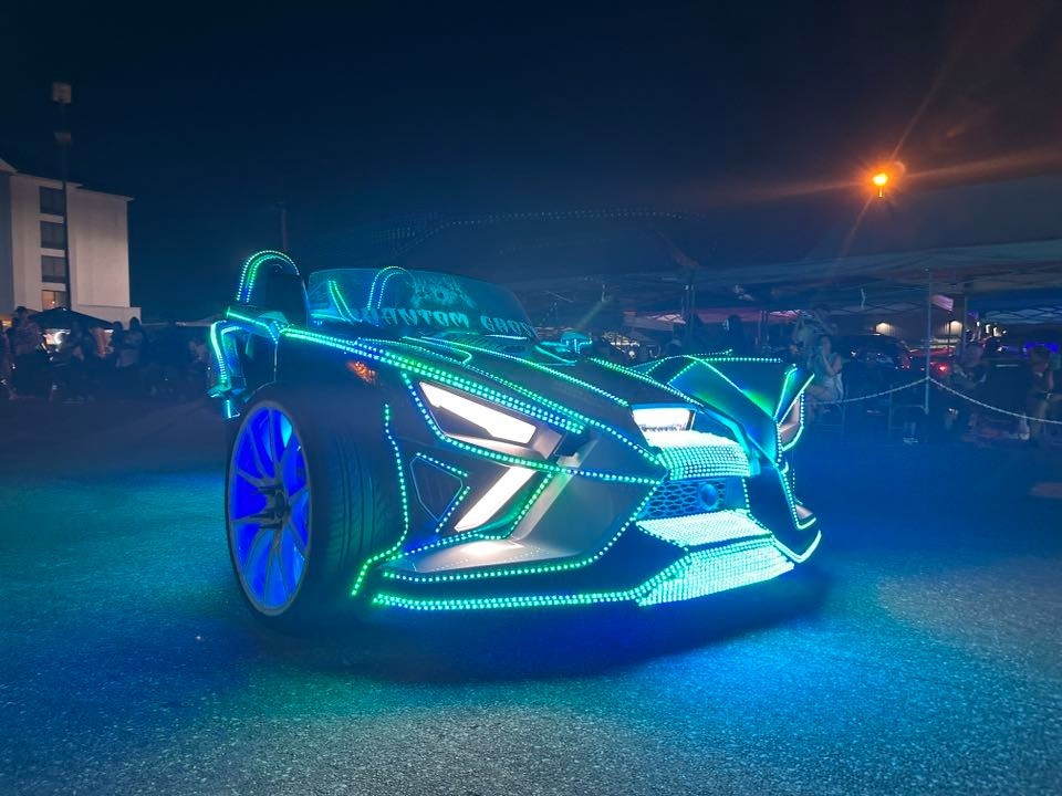 Blackout Tinted 16PCS 4FT Bluetooth IP65 CHASING Strips Lights Polaris Slingshot