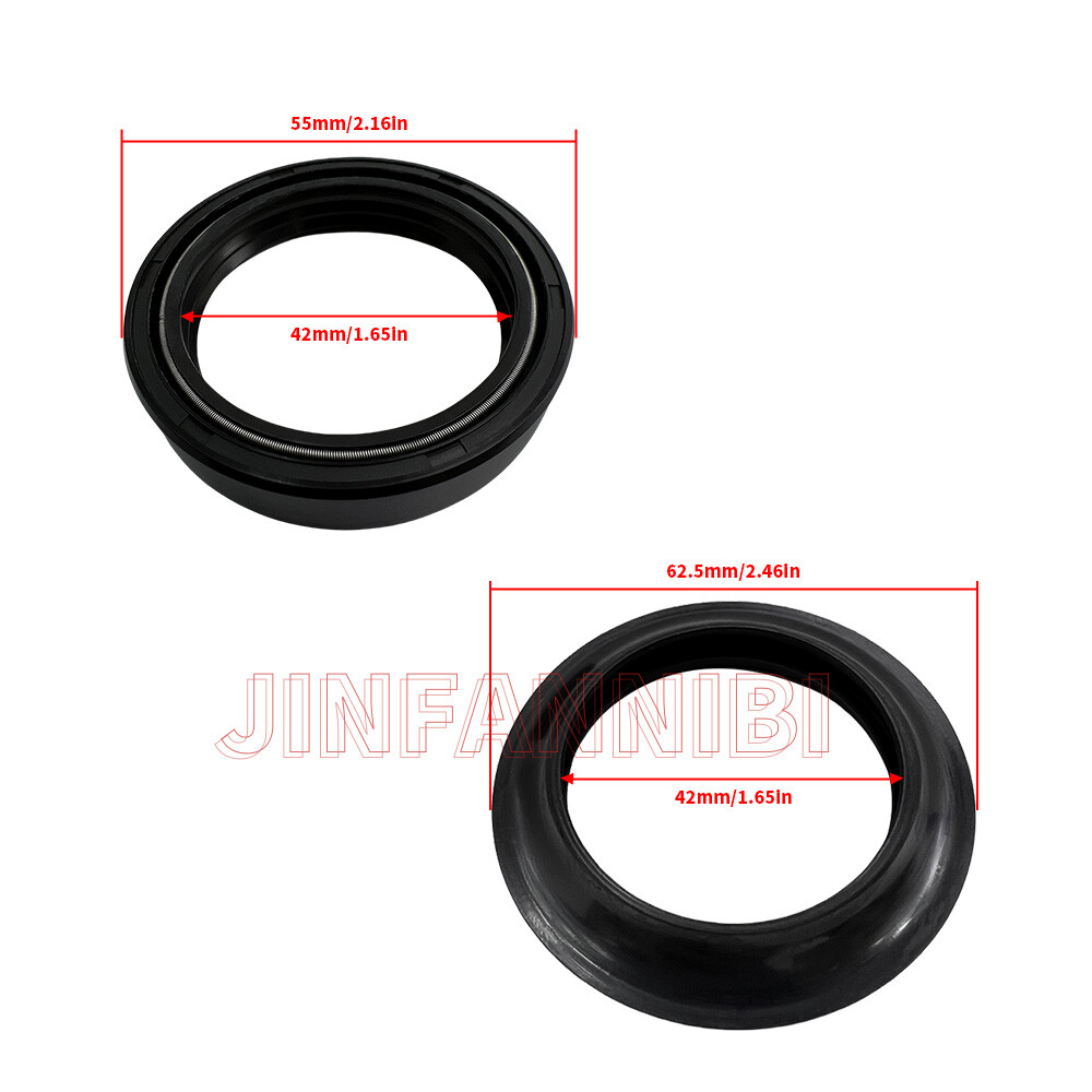 4pcs 43x55x10 Motorcycle Front Fork Damper Shock Oil Seal & Dust Seals Kit Set