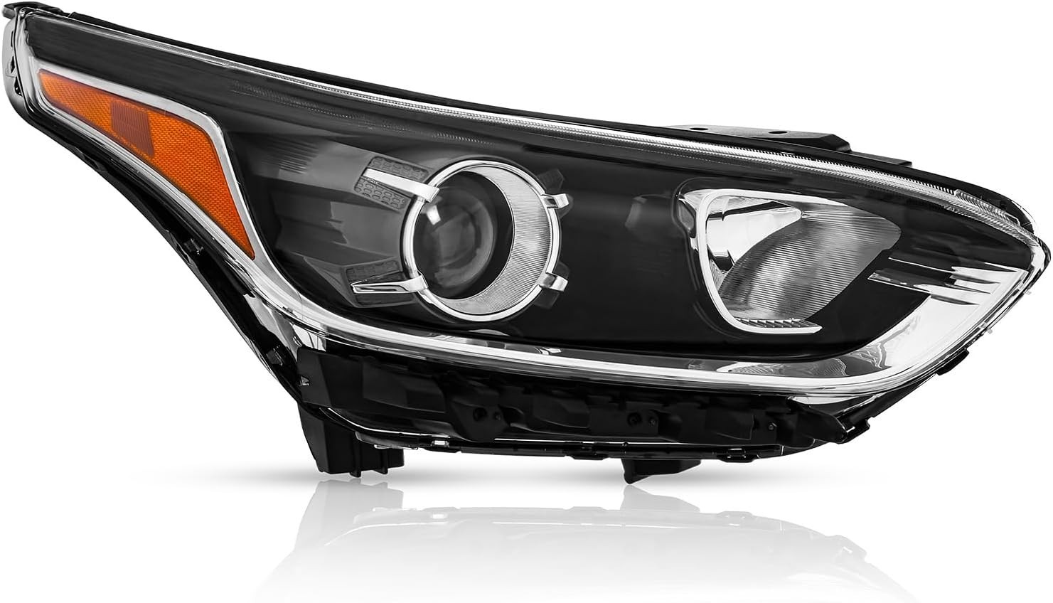 Easy-Install Halogen Headlight Assembly for 2019-2021 Kia Forte, Front Right