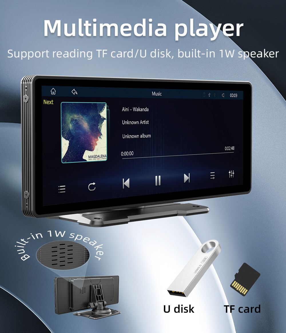 9.3in Bluetooth Car Stereo Radio MP5 Player FM Receiver AUX CarPlay Android Auto