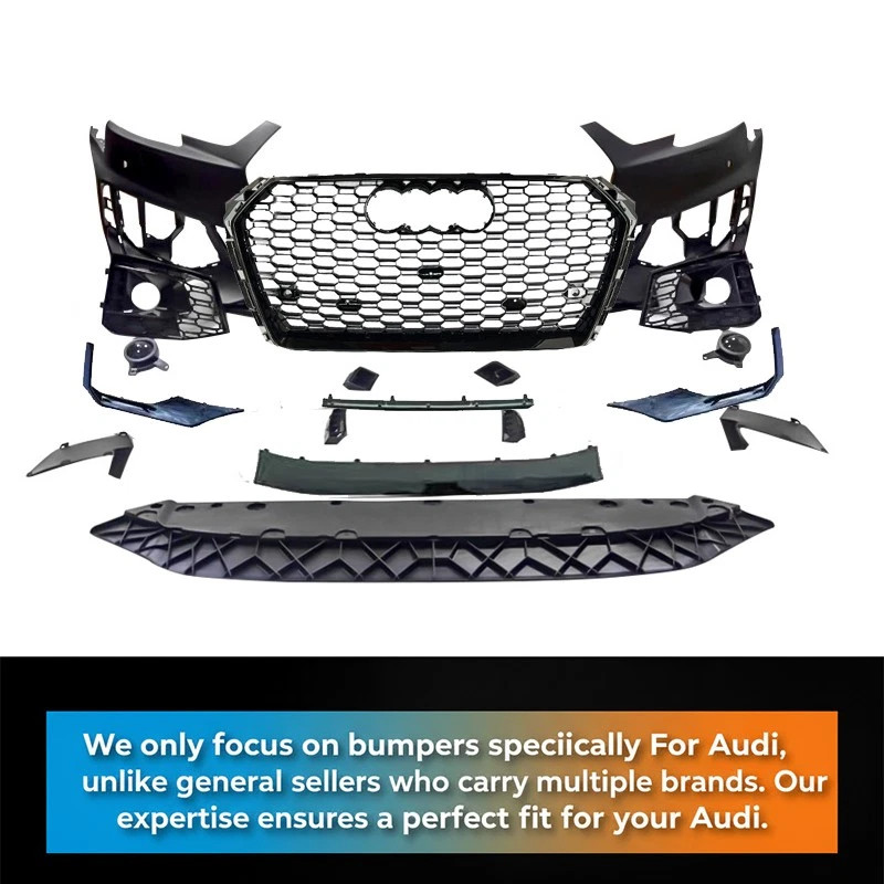 For Audi A4 S4 B9 2017-2019 Front Bumper Body kit Include Black Grille RS4 Style