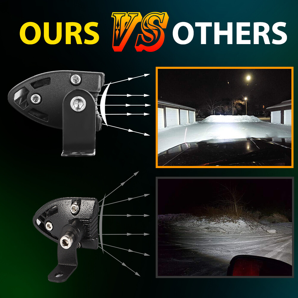 10inch LED Light Bar Slim Spot Flood Combo Work SUV Boat Offroad Driving ATV 4WD