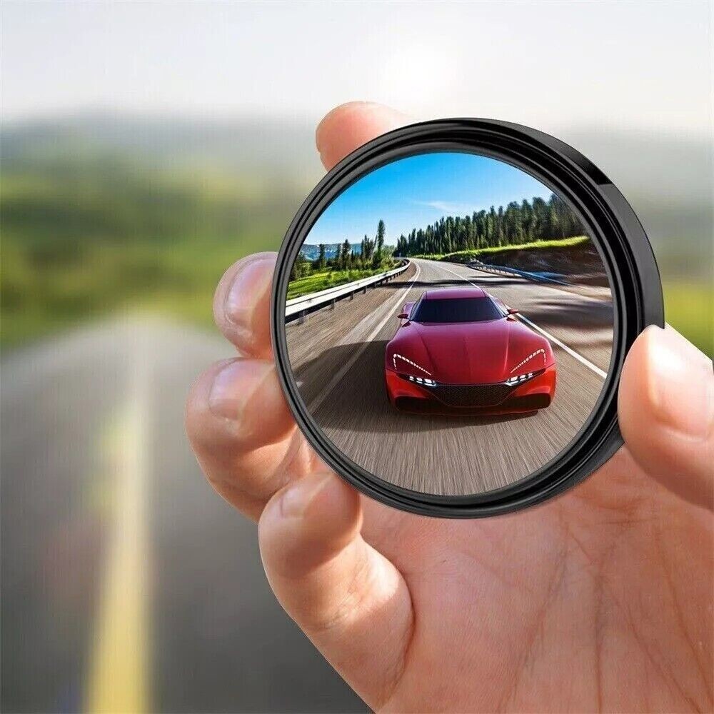 2PCS Universal Round Rearview Mirror 360 degrees Blind Spot for Towing Cars Vans