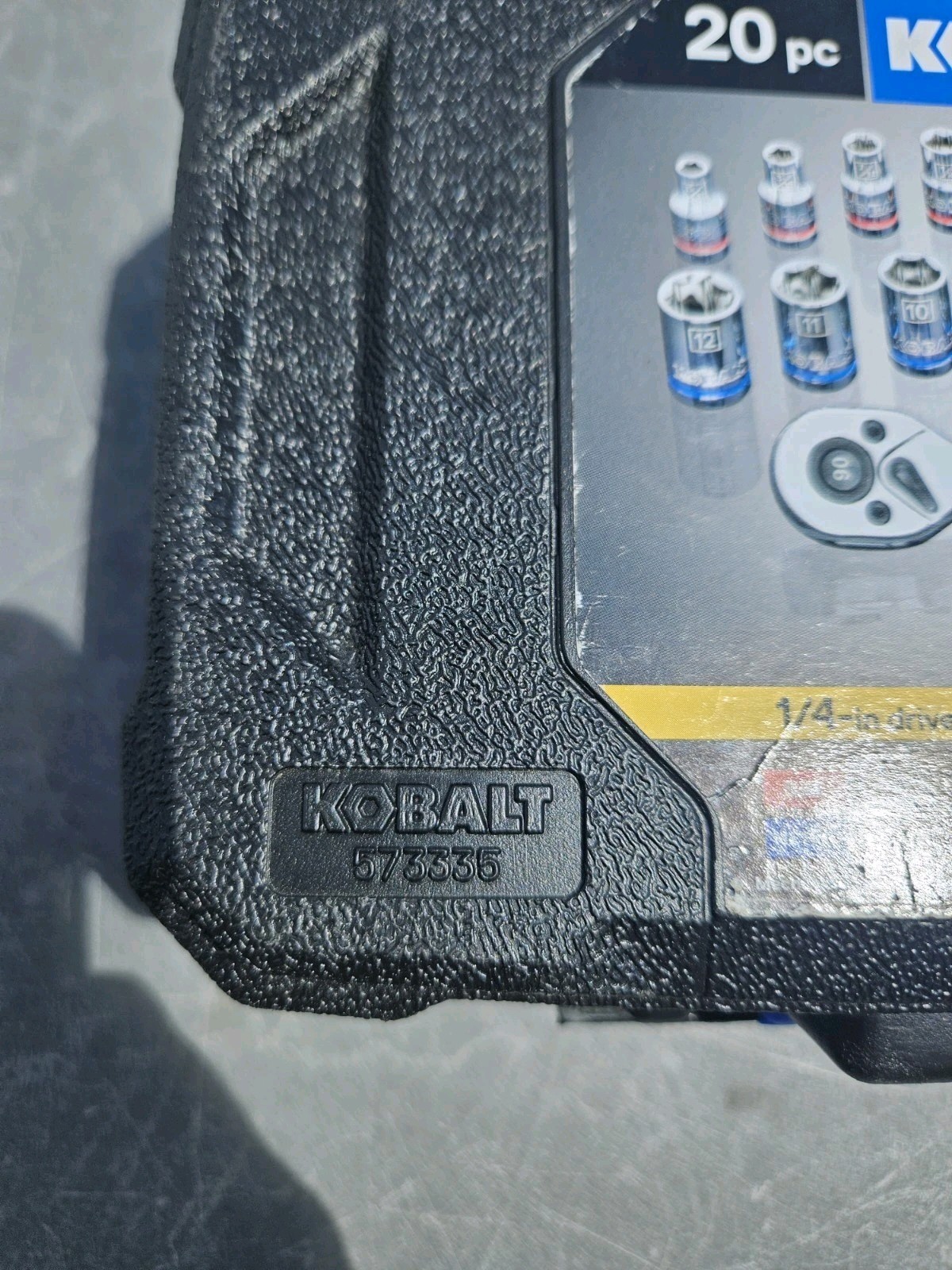 KOBALT 20 Pc 1/4 Drive Socket Set With 90 Tooth Rachet SAE & Metric 0573335