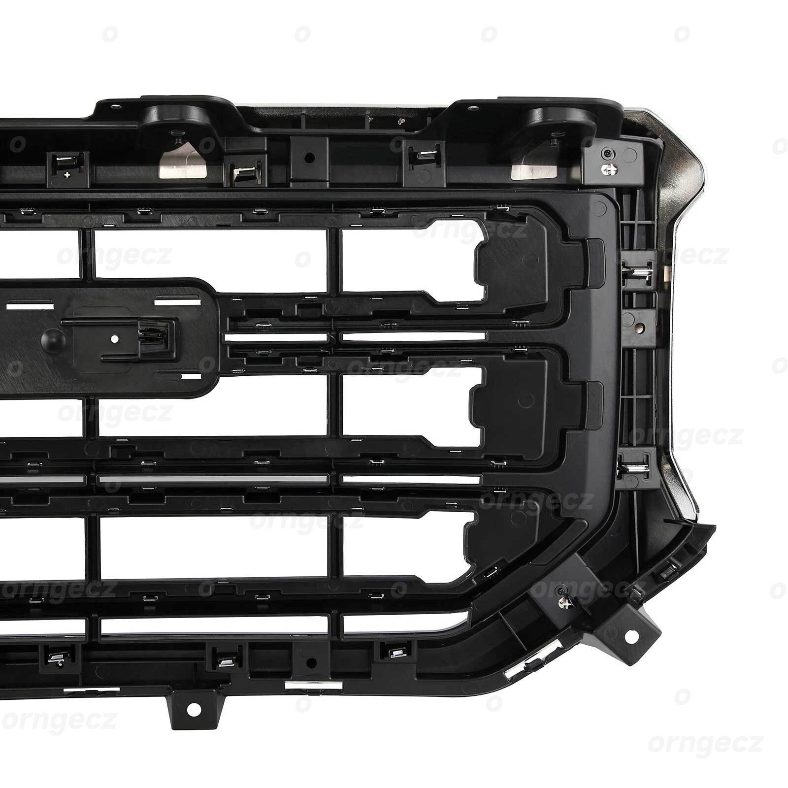 Front Upper Bumper Grille GM1200743 For GMC Sierra 1500 2016-2019 Black Chrome