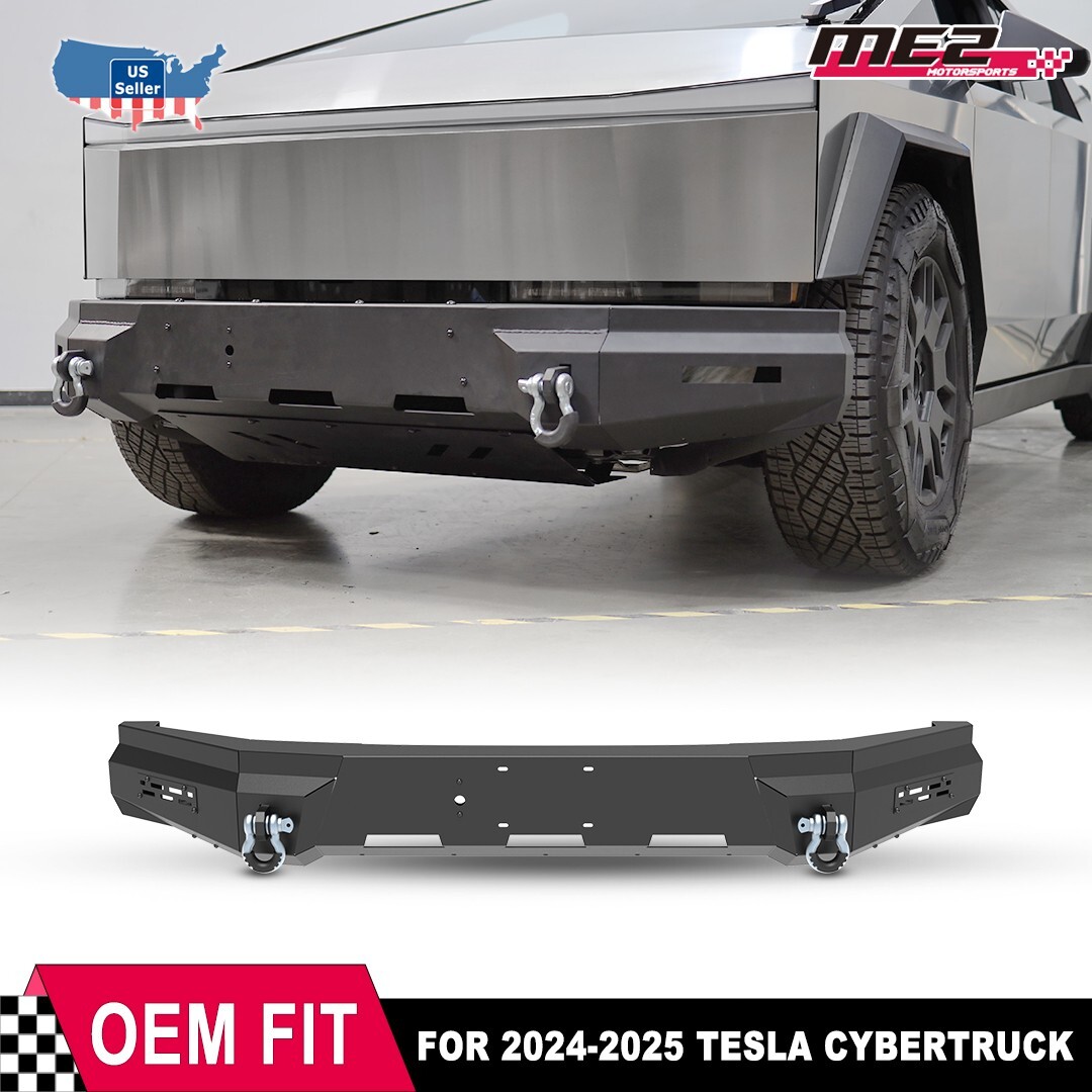 2024 2025 Front Bumper for Tesla Cybertruck Black Steel Assembly Heavy Duty