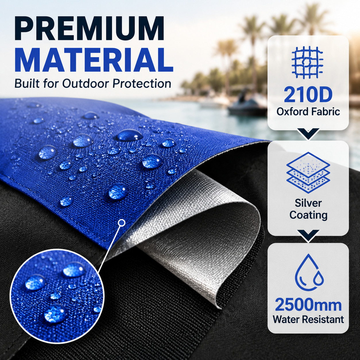 Jet ski Cover Waterproof UV Protect for Kawasaki Yamaha WaveRunner GP1800 R HO