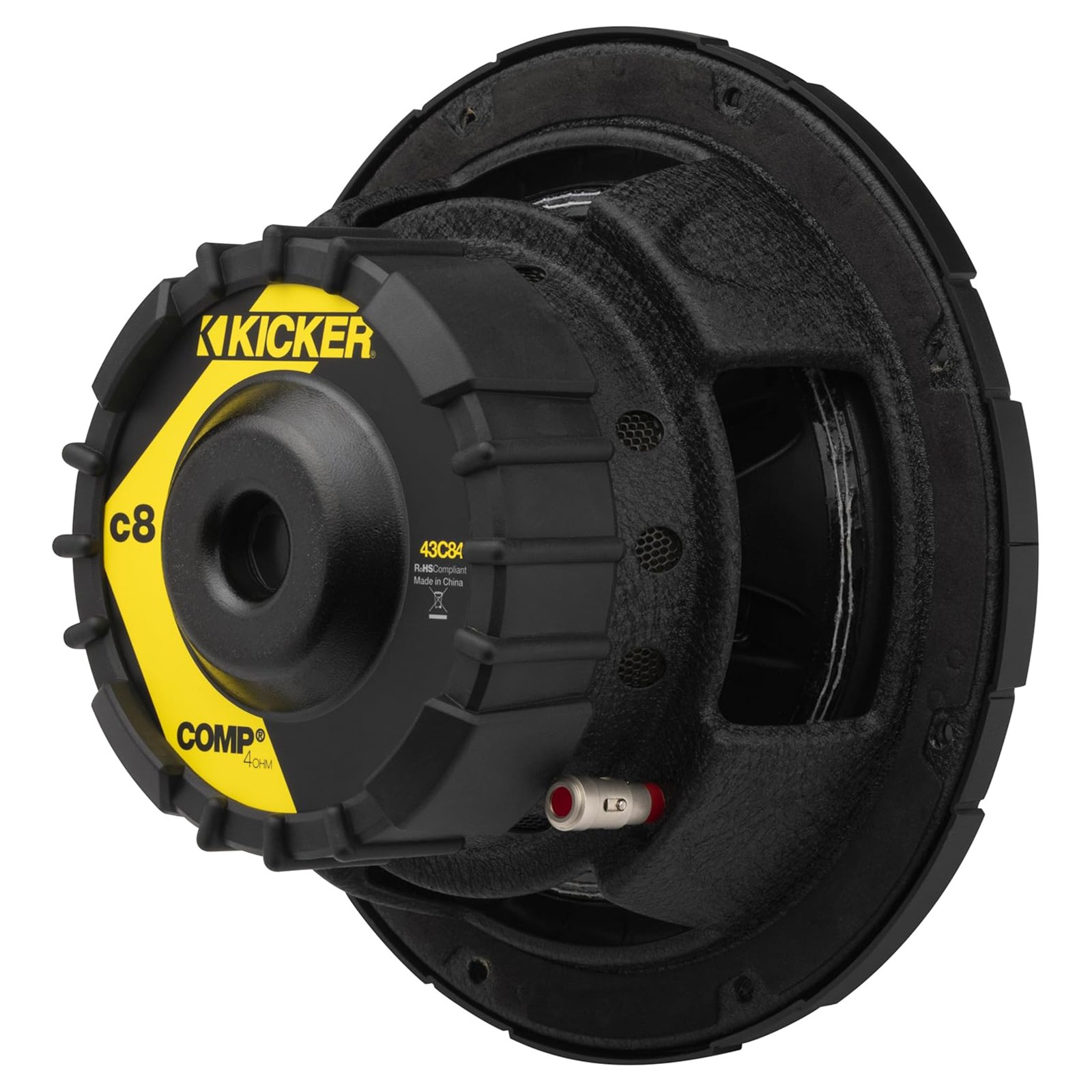 Kicker 43C84 Comp 8 Inch Car Audio Subwoofer 100 Watt RMS 4 Ohm Single Sub Pair