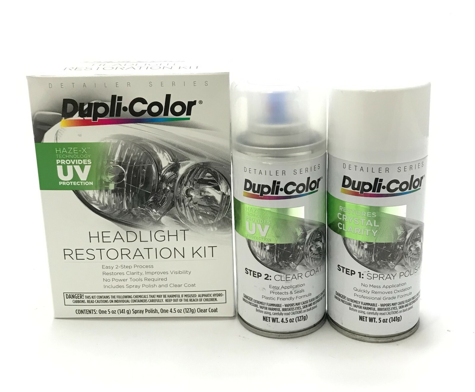 Duplicolor HLR100 Headlight Restoration Kit UV Protection Coating – 3 PACK