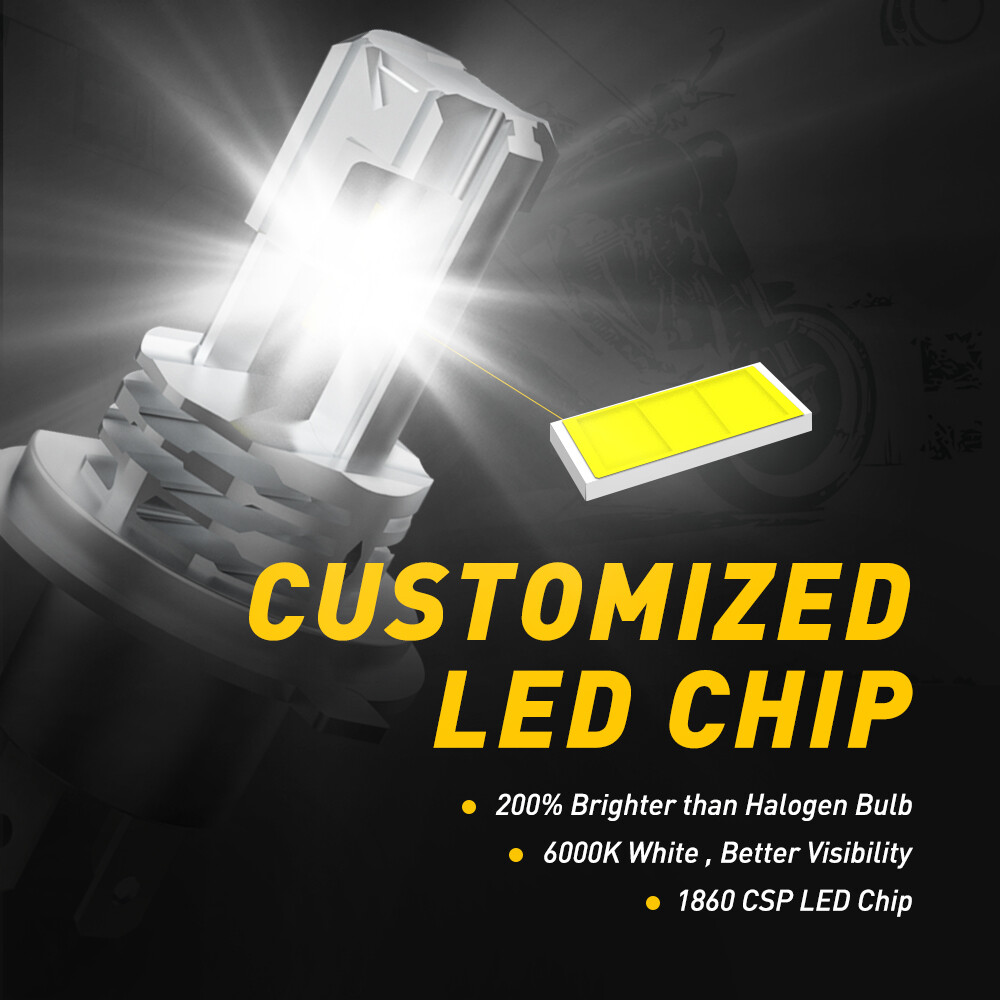 OXILAM H4 AC/DC CSP 1860 Chip 30W LED Motorcycle Headlight Bulb – HS1/9003 White
