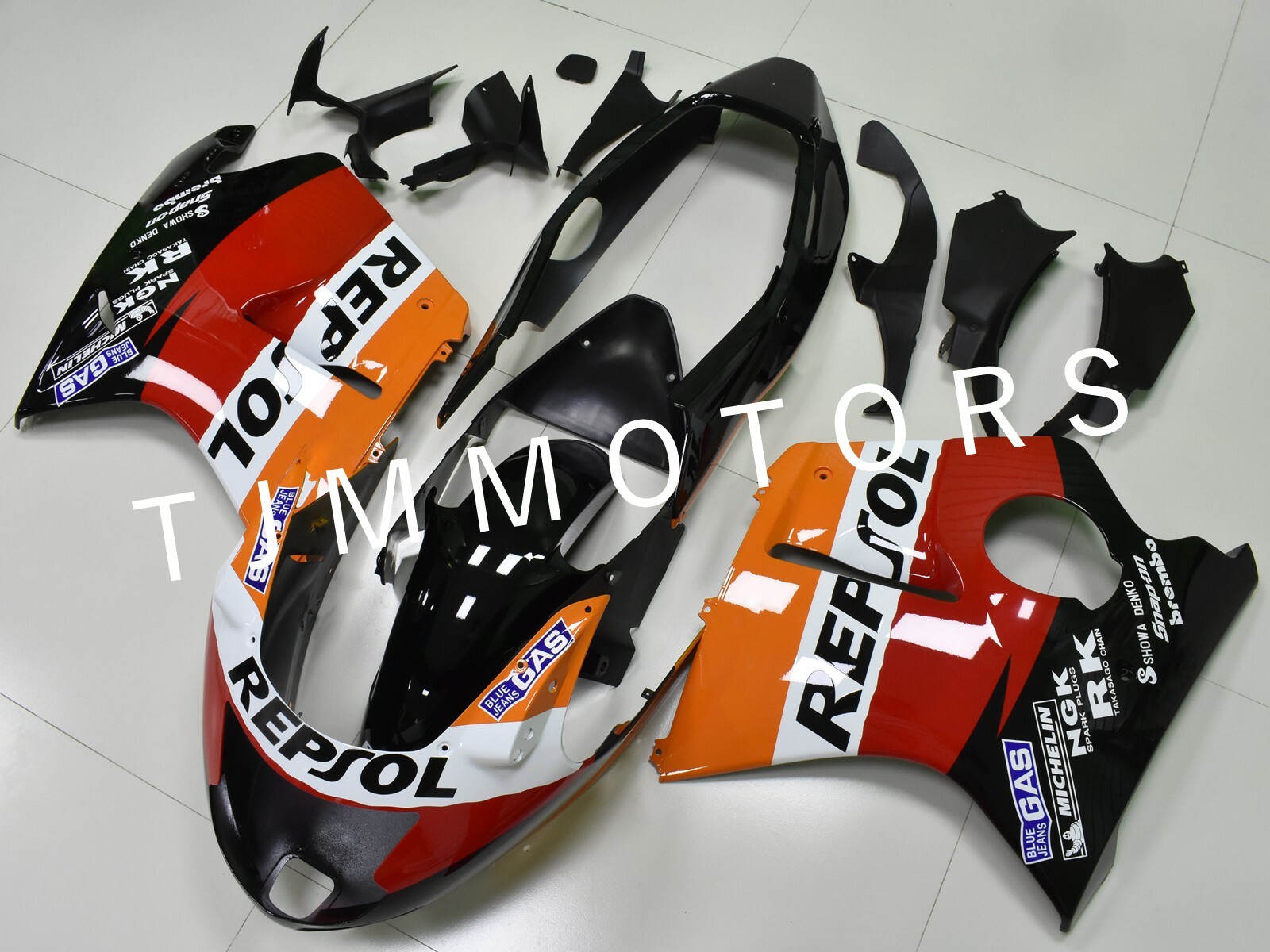 For BlackBird CBR1100XX 1997-2007 Repsol ABS Injection Mold Bodywork Fairing Kit