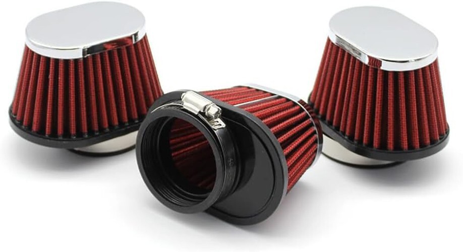 2Pcs Motorcycle High Flow Air Filter 55mm For Motocross Scooter Air Pods Cleaner