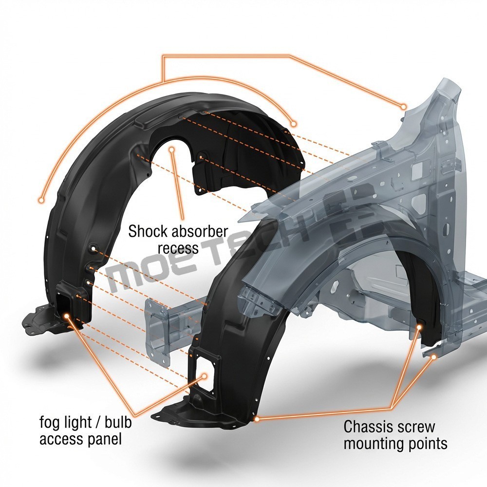 Inner Fender Liner Set For 2016-2022 Chevrolet Camaro GM1248296 GM1249296
