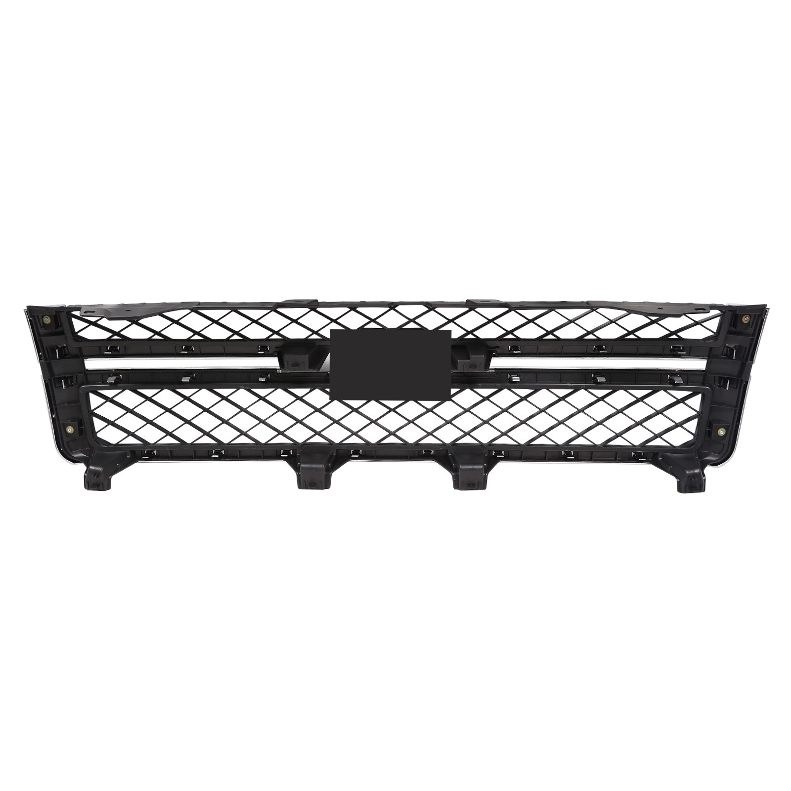 Front Grille Assembly Fit For 2011-2014 Silverado 2500 3500 HD Black and Chrome
