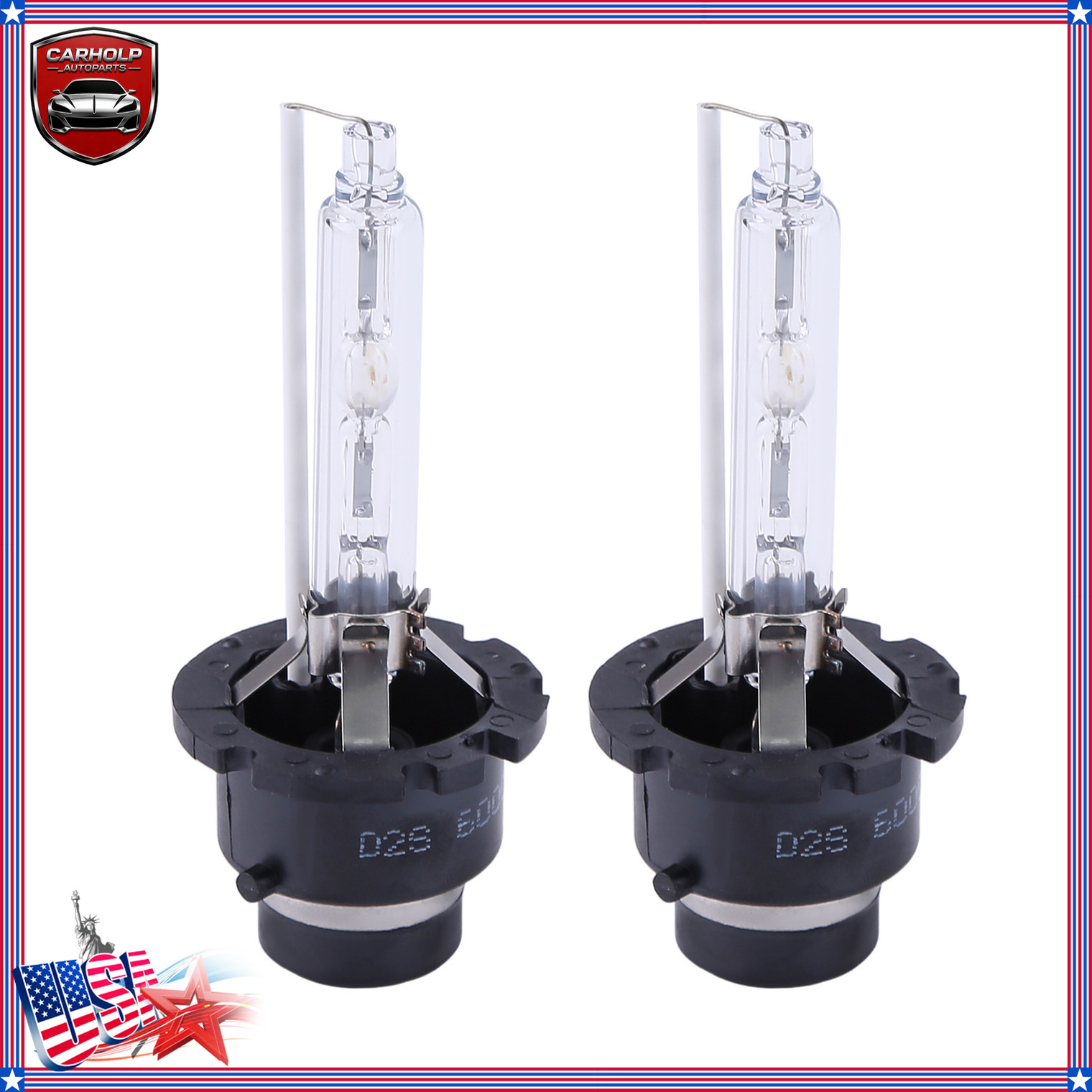 2x HID Xenon Bulbs D2S D2R D2C 6000K 35W IP68 Waterproof US Stock