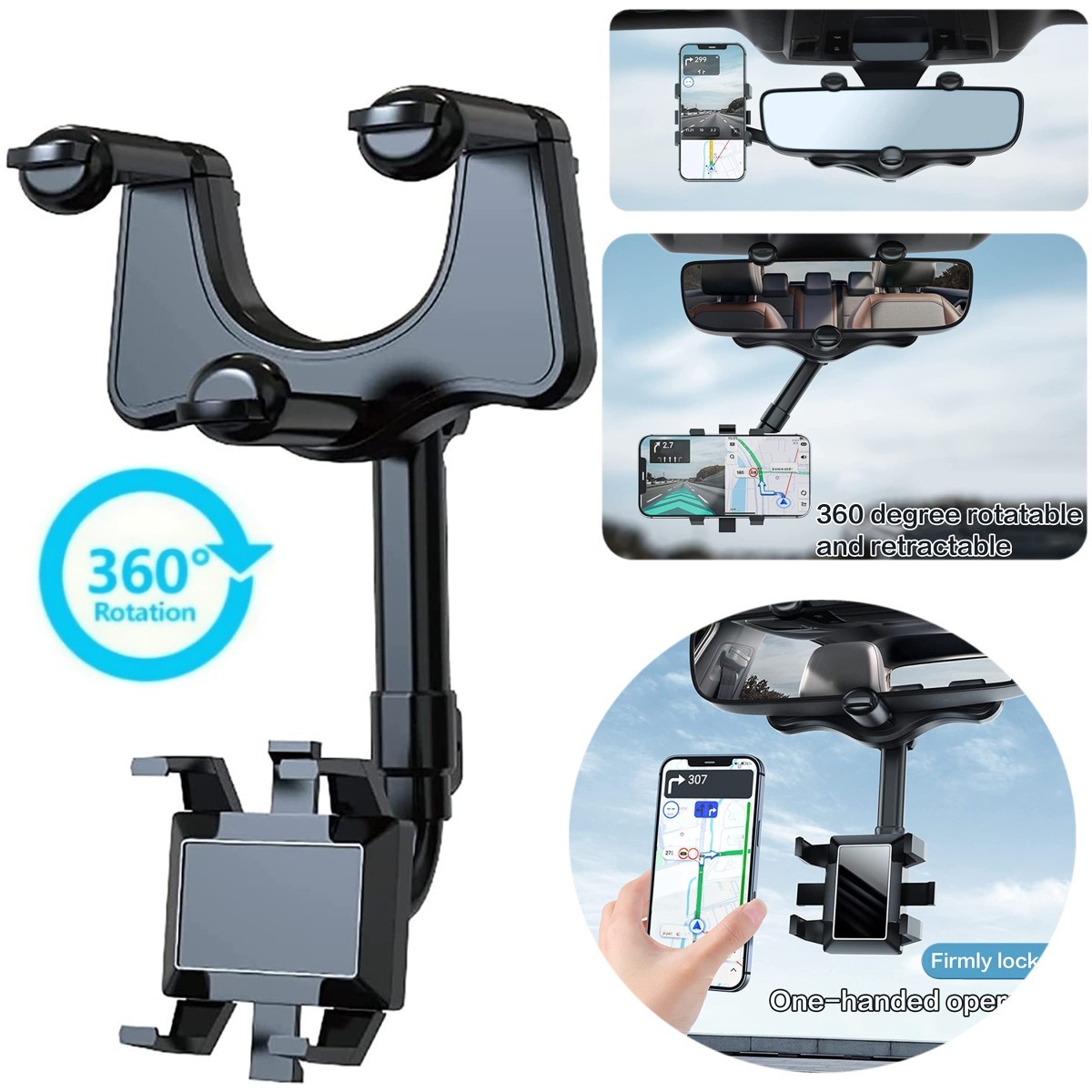 360° Rotatable Phone Mount Holder Car Accessories Universal For Cell Phone GPS