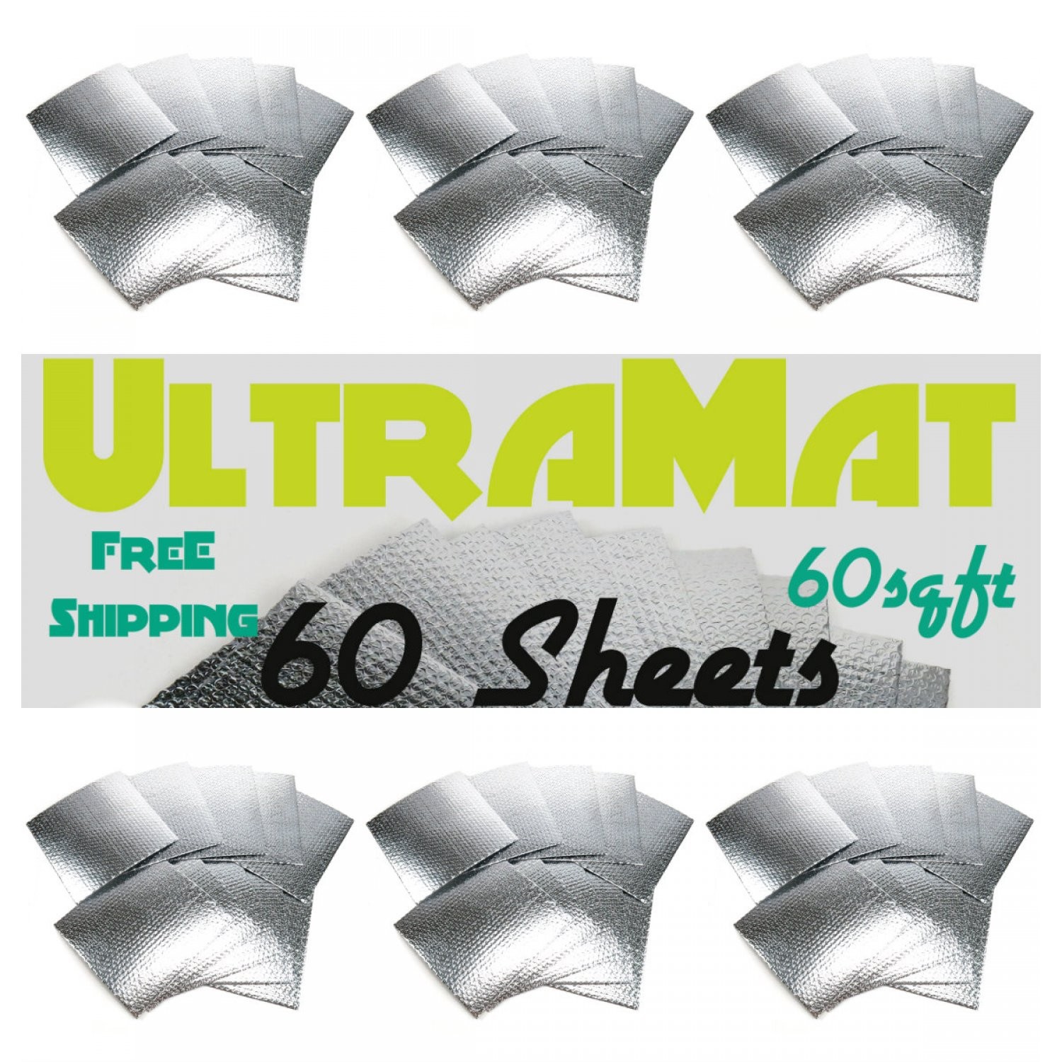 1933 MO Fits – 60 SqFt UltraMat Heat & Sound Barrier 60 12 x 12 Tiles xl
