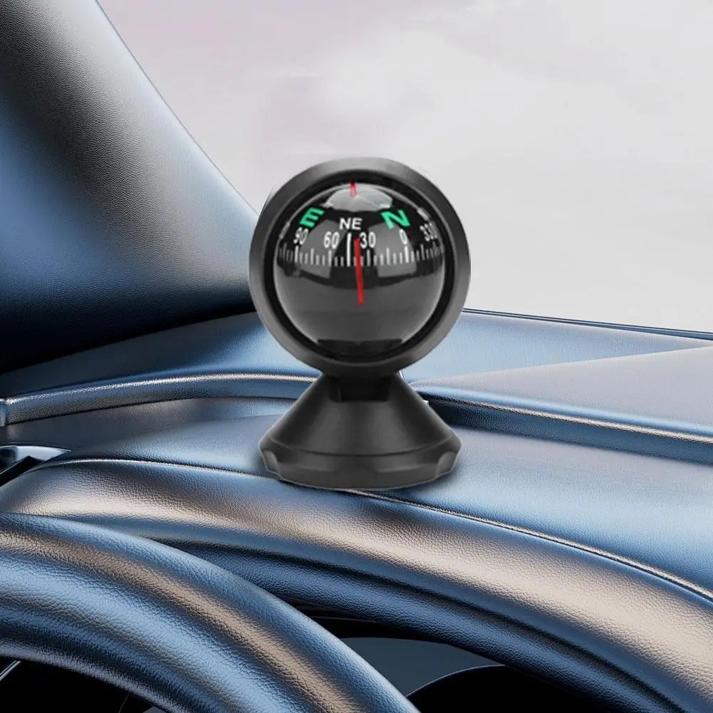 Share Compass for Car with Bottom Stick Car Compass Ball,Adjustible and Night Vi