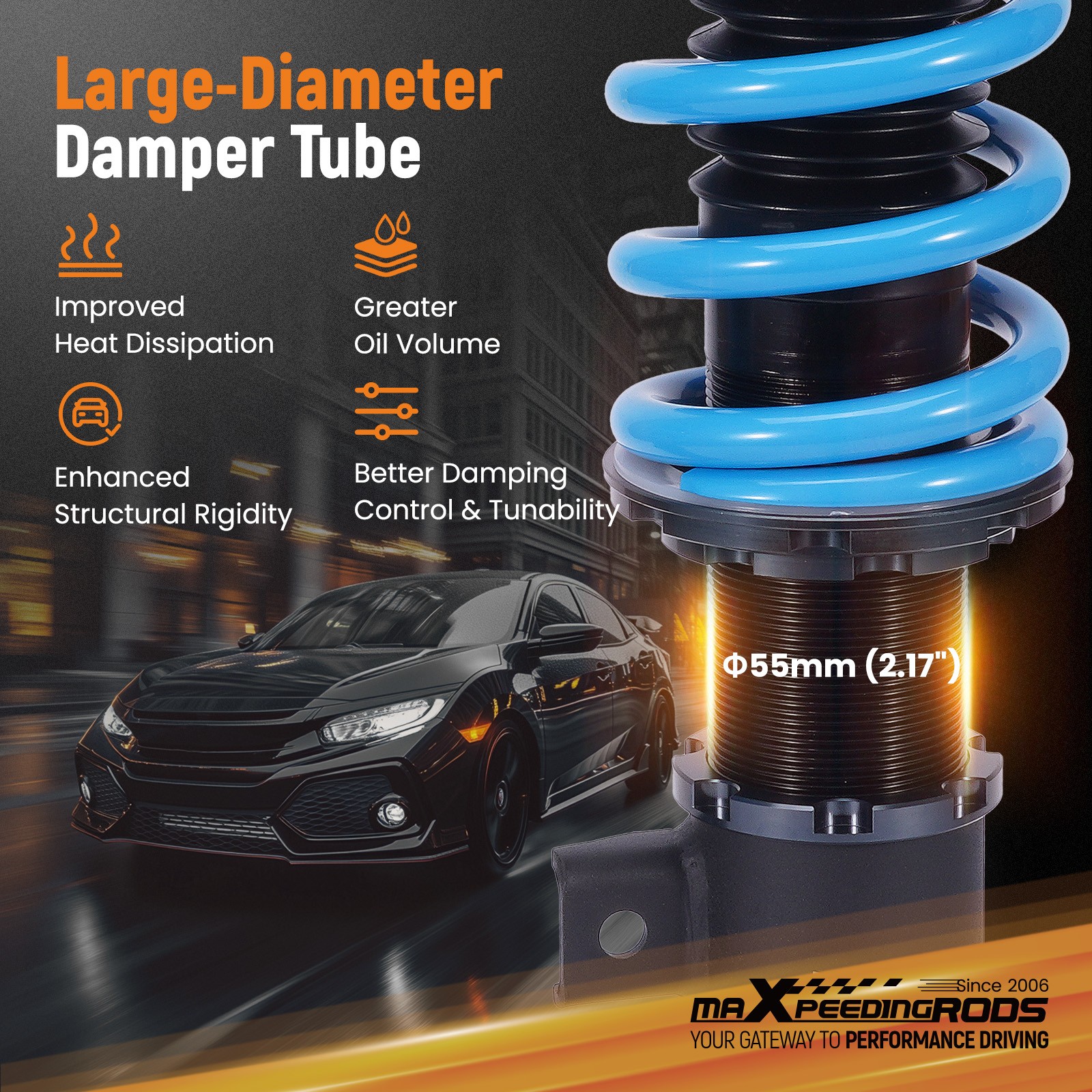 MaXpeedingrods T6 Coilover Suspension Kit for BMW E82 E88 128i 135i 08-13 RWD