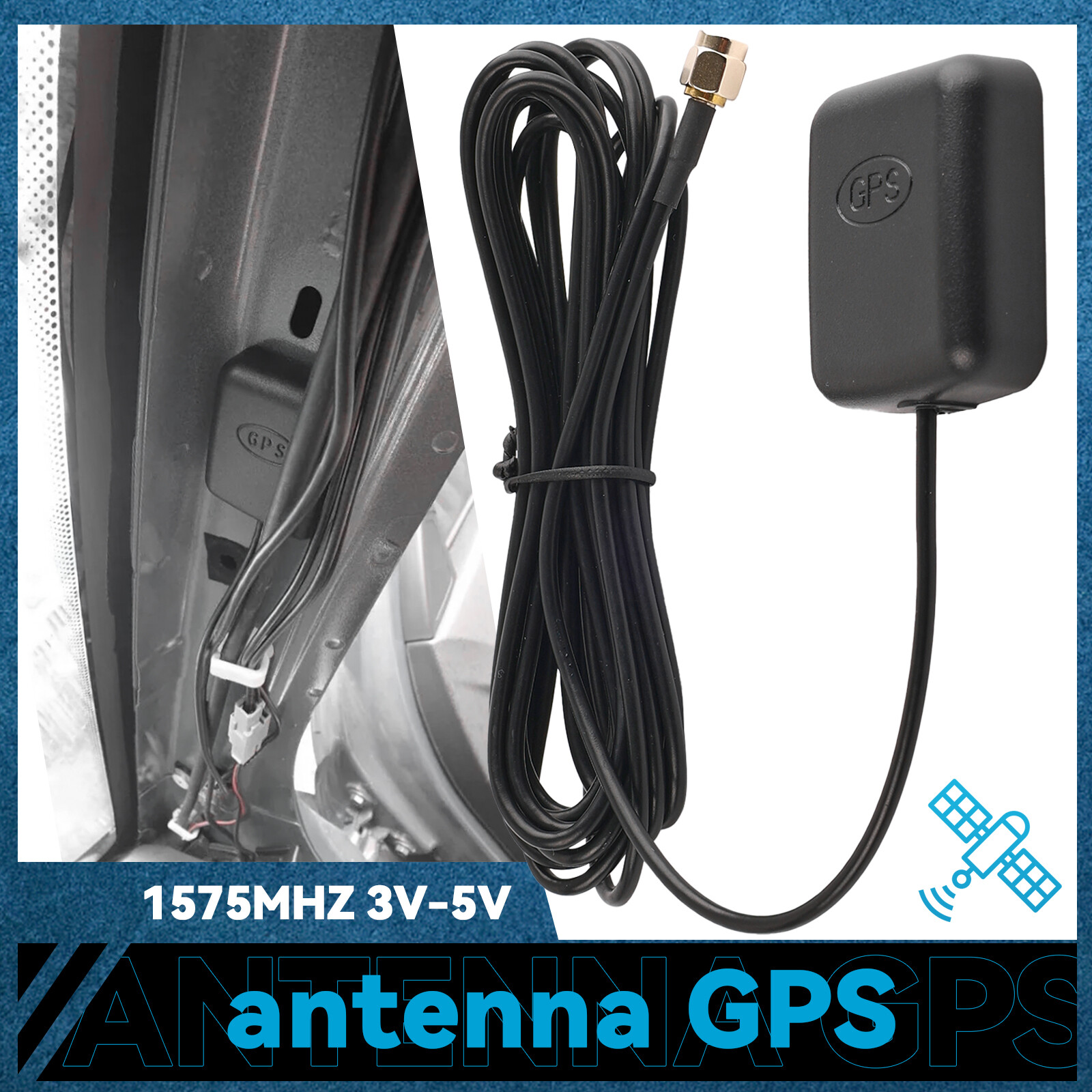 Car Radio Stereo GPS Receiver SMA Connector 3M Cable GPS Antenna Auto Aerial US