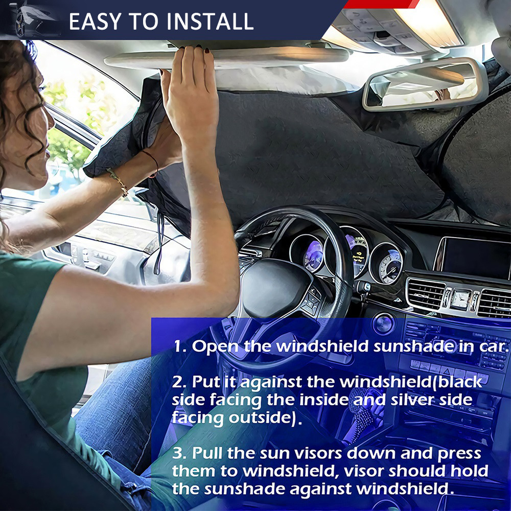 For Ram Accessories Large Car Windshield Sun Shade UV Block Window Cover Visor