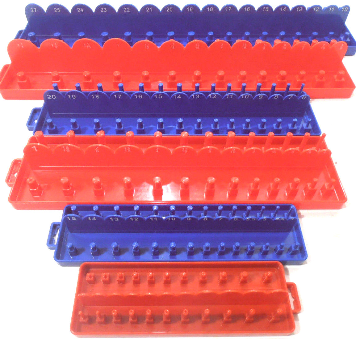 SOCKET HOLDER SET 1/4″ 3/8″ 1/2″ Drive Tray Holder Organizer Standard Wall Mount