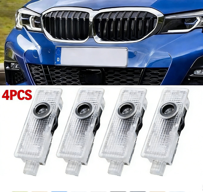 4 PCS Car Door Light For BMW Welcome Projector Lights Compatible US STOCK