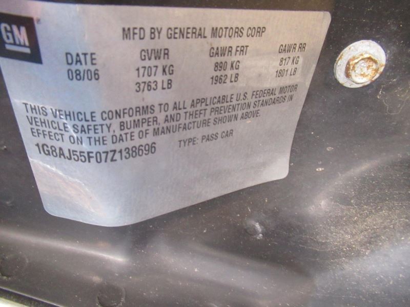 Passenger Right Sun Visor Excluding Red Line Fits 06-07 ION 279115