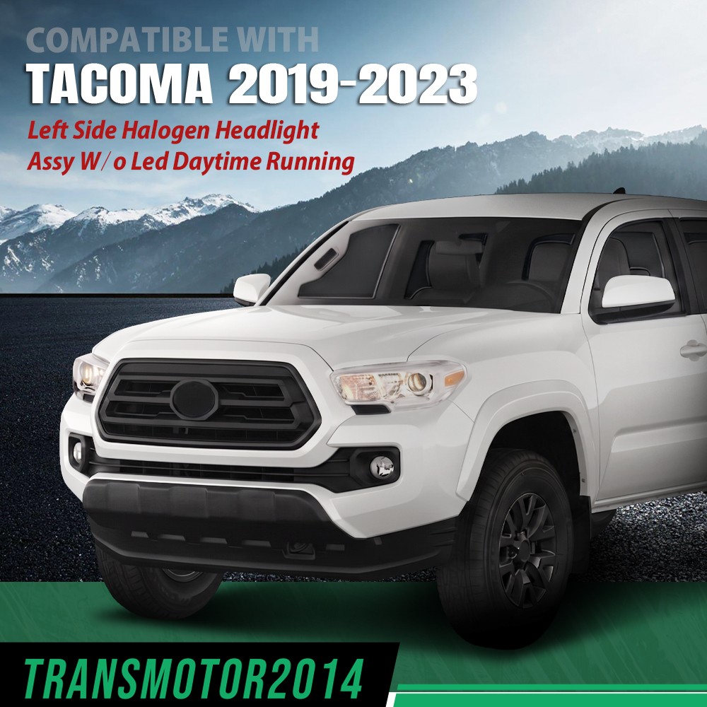 Fit For 2016-2023 Toyota Tacoma Halogen Headlight w/o LED DRL Left Driver Side