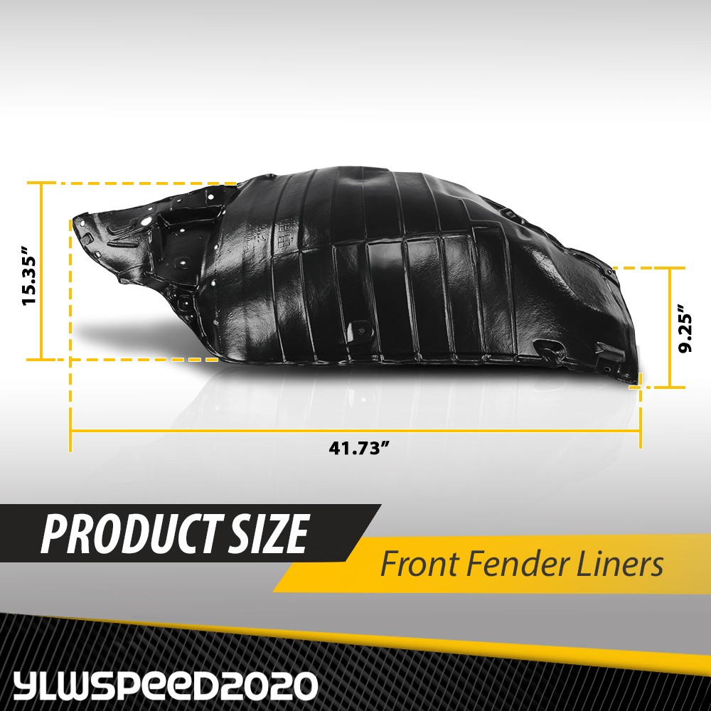 Front Driver & Passenger Side Fender Liners Set Fit For 2009-2020 Nissan 370Z