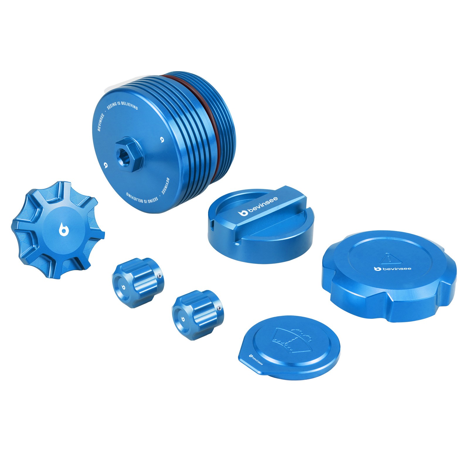 Set of 7 Engine Cap Package Blue For BMW E8X E9X N20 N26 N51 N52 N54 N55
