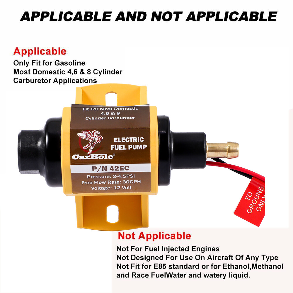 17301 Edelbrock Micro In-Line Electric Fuel Pump 38 GPH 7 PSI Max Gas/E85 NEW US