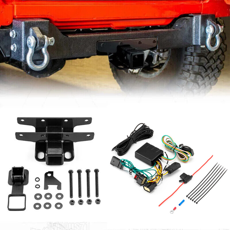 For Jeep Wrangler JL 18-20 21 22 23 24 Trailer Hitch 2” Receiver/Wiring Harness