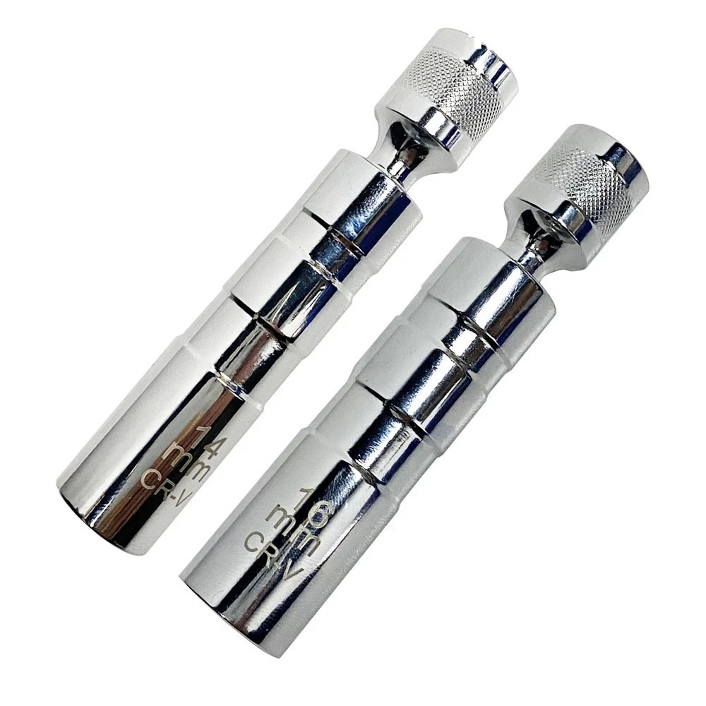 14mm & 16mm Thin Wall Magnetic Swivel Spark Plug Socket 12-Point Removal Tool